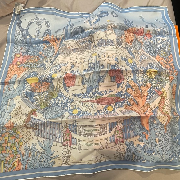 Hermes Accessories - Hermès Ex-Libris Atlantis scarf 70